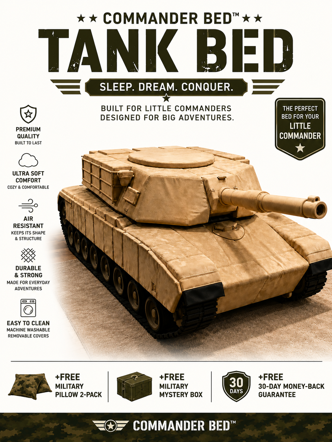 Commander Bed™ – Desert Adventure Tank