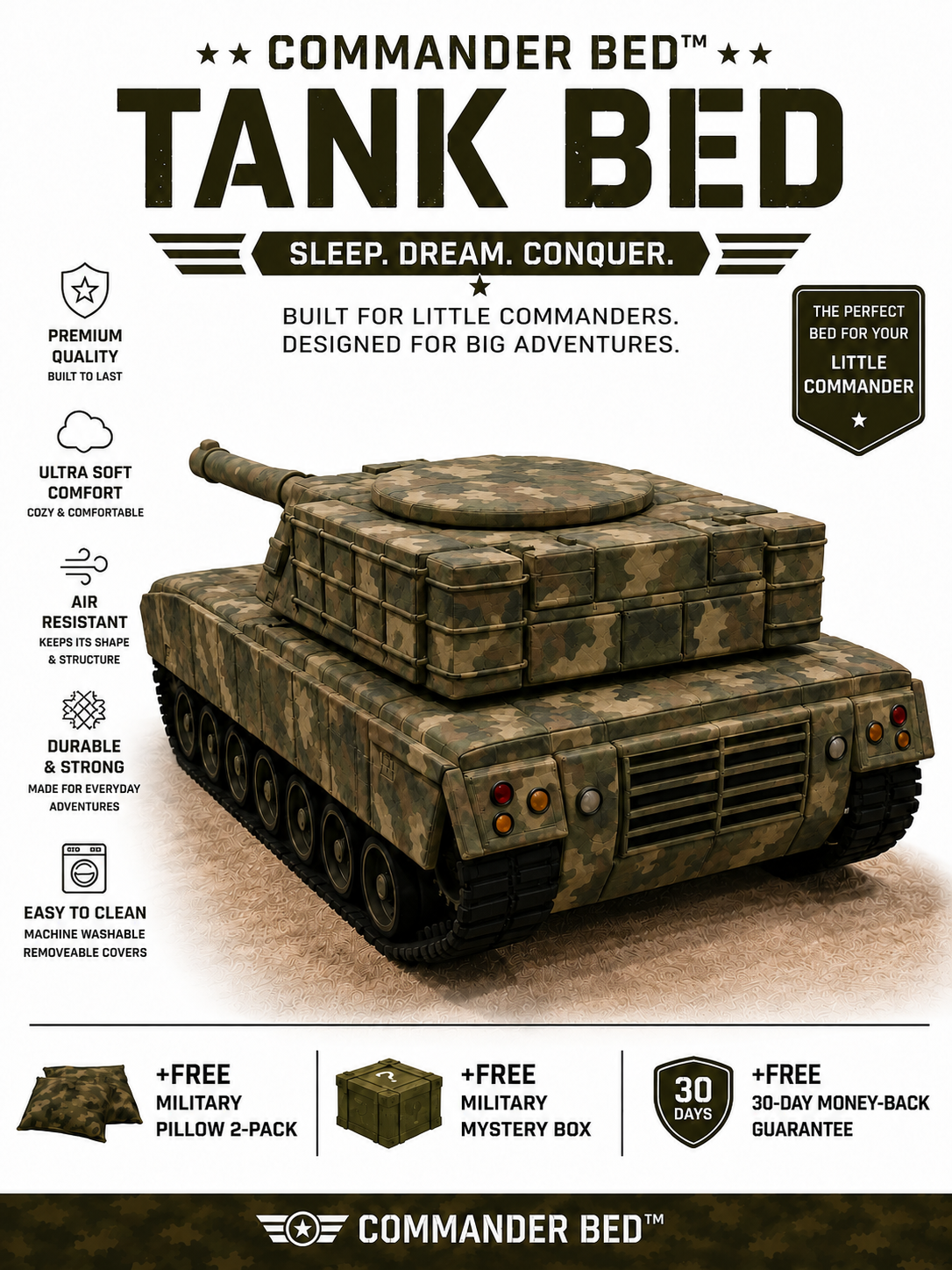 Commander Bed™ – Woodland Adventure Tank